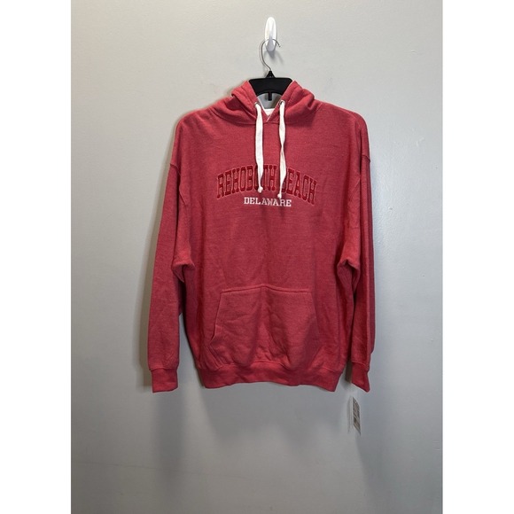 Basix Of America Hoodie Rehoboth Beach SZ XL Red Heather - Picture 2 of 8